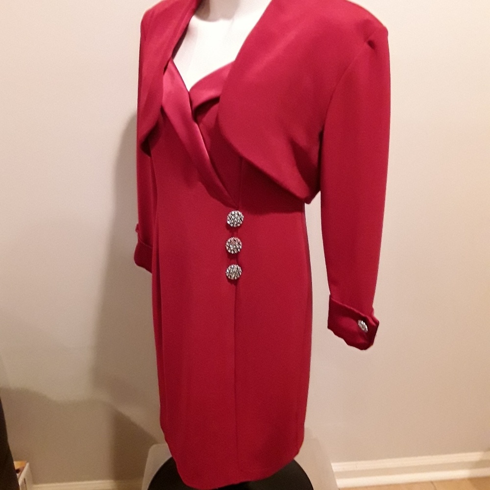 Betsy and Adam red two-piece dress size 8p